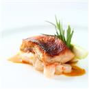 Maialino, scampi e bok choy